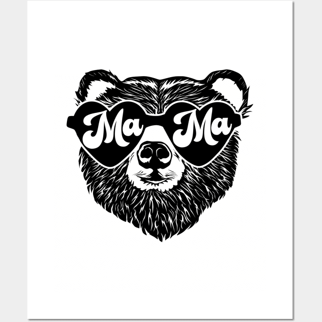 Groovy Mama Bear Mommy New Mom Mother's Day Baby Shower Wall Art by SilverLake